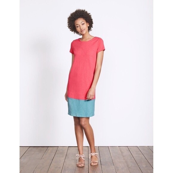 Boden Women’s Coralie Jersey Dress Colorblock Pink Blue Short Sleeves US 2 - Picture 11 of 11